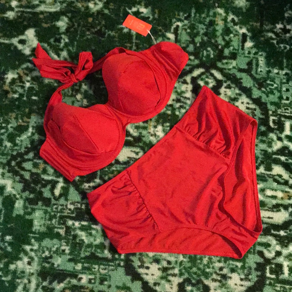 Red hot River Island bikini